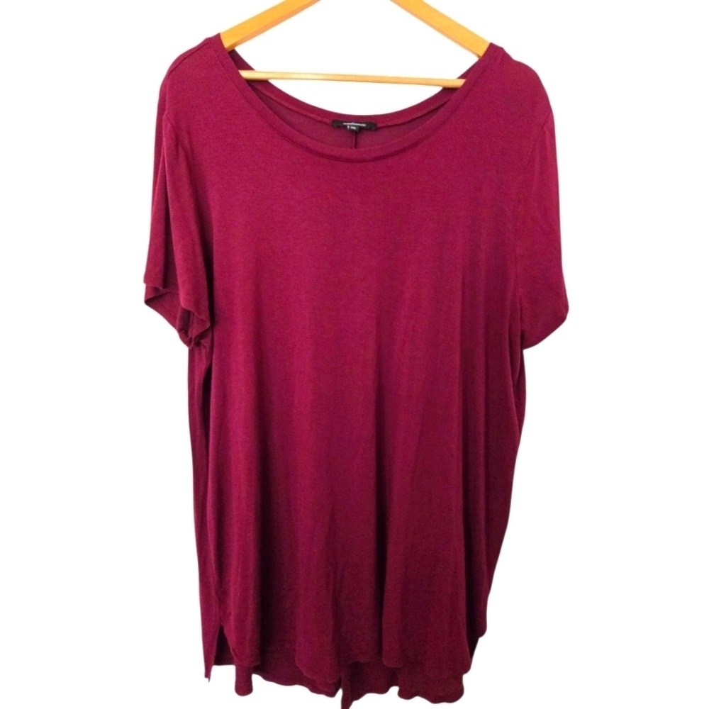 Ambiance Red Oversized Relaxed T-Shirt Size 3xl